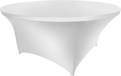 Vista 127 de Mantel de cóctel de elastano redondo de 24 pulgadas x 30 pulgadas de alto, color negro