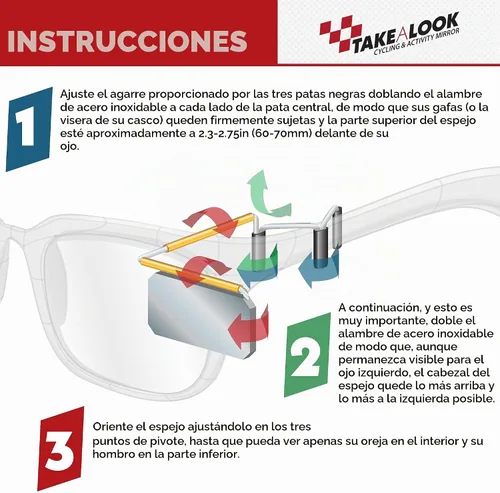 Vista 5 de Bike Peddler "Take A Look" espejo ocular de ciclismo