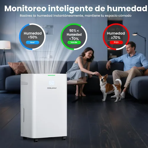 Vista 4 de Deshumidificador de 4500 pies cuadrados, deshumidificador máximo de 80 pintas para sótano, deshumidificadores de compresor para el hogar