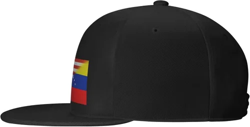 Vista 4 de Gorra de béisbol con bandera de Venezuela americana combinada para hombres y mujeres, ajustable, sombreros de camionero vintage lavados, regalos, 2