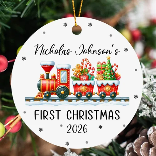 Vista 12 de Adorno de Navidad para bebé de avión, adorno personalizado para bebé niña niño Navidad 2026, regalo para papá recién nacido, mamá recién nacida