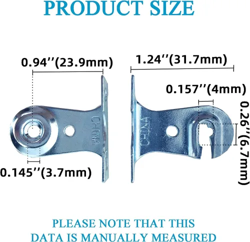 Vista 2 de 2 soportes de metal para ventana con tornillos, soporte resistente para persianas enrollables, zinc