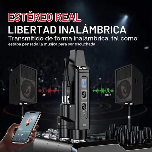Vista 3 de Xvive P3S estéreo XLR receptor Bluetooth para mezclador de audio, PA activo
