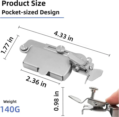 Vista 7 de Guía de costura magnética para máquina de coser, guía de costura magnética con clip, accesorios y suministros de costura (plateado)