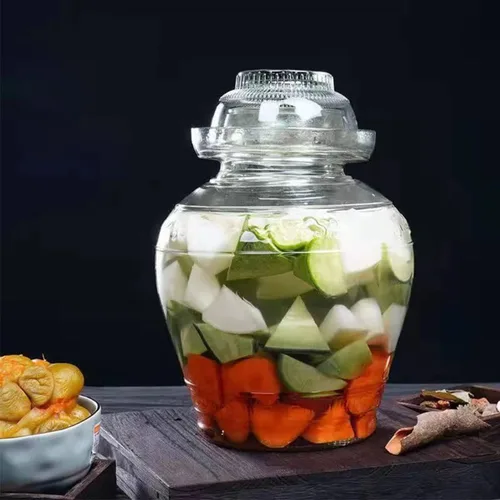 Vista 6 de ETITSA - Tarro de fermentación tradicional, boca ancha de 2,5 L, tarro de pepinillos para pepinillos chucrut Kimchi, elaboración de vino, verduras