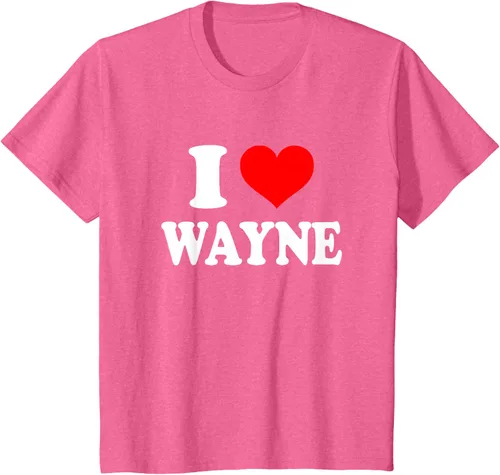 Vista 36 de Wayne - Camiseta I Heart Wayne - I Love Wayne, Negro, S