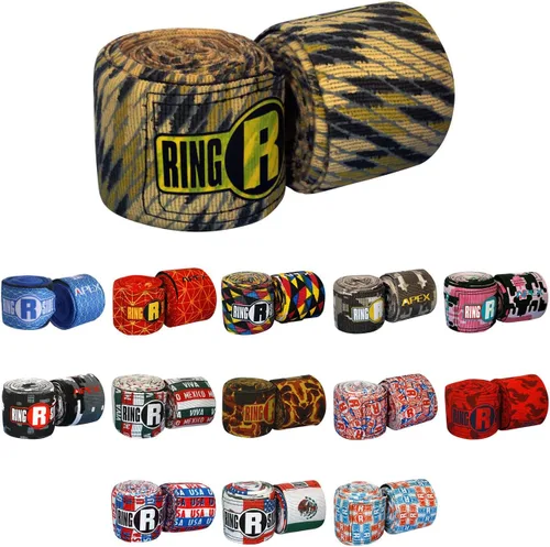 Vista 8 de Ringside Apex 180” Boxing Hand Wraps Pair - Durable, Elastic Training Wraps with Hook & Loop Closure, Multi-Color Options, Perfect for MMA, Muay
