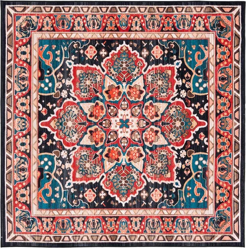 Vista 26 de SAFAVIEH Riviera Collection - Alfombra lavable de 2 pies 2 pulgadas x 9 pies, beige y carbón, antideslizante y fácil de limpiar, ideal para sala