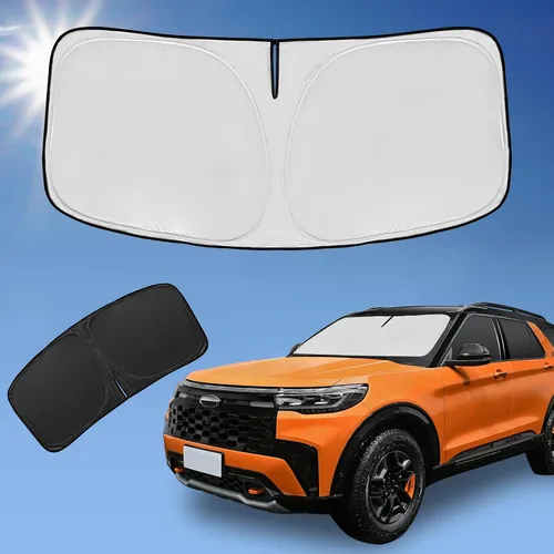 Vista 23 de Parasol de 4 capas para parabrisas, ajuste personalizado, tela 240T
