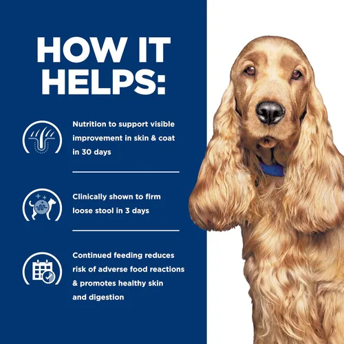 Vista 5 de Hill's Prescription Diet z/d Skin/Food Sensitivities - Alimento húmedo para perros, pollo hidrolizado, latas de 5.5 onzas, paquete de 24