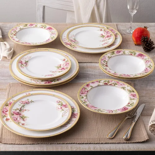 Vista 4 de Noritake Hertford - Juego de vajilla de 12 piezas, servicio para 4 personas