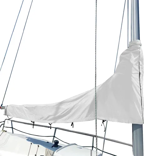 Vista 14 de SavvyCraft Cubierta impermeable de pluma de vela principal, cubierta de vela principal 600D resistente a la intemperie, longitud de pluma de 7 a 8