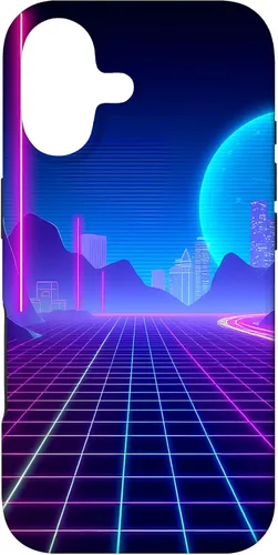 Vista 32 de Vaporwave Aesthetic Synthwave Retrowave 80s 90s Art Case for iPhone 16