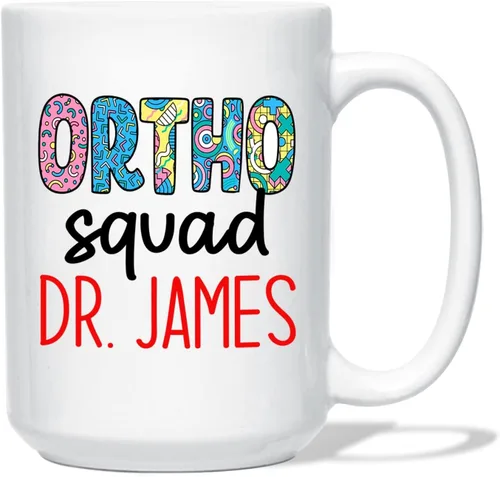 Vista 11 de Taza de café con nombre personalizada para hombres, mujeres, cirujano médico, taza de café blanca personalizada para cirujano ortopédico, taza
