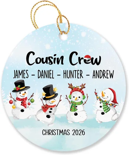 Vista 12 de Árbol de Navidad personalizado para abuelos y nietos 2023, un nieto hace la vida más grandioso, adorno personalizado con nombre y texto, adornos