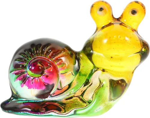 Vista 3 de ABOOFAN Figura de caracol, bonita escultura de animal, pequeña estatua de caracol de escritorio para decoración de arte de oficina en casa, 2.55 x