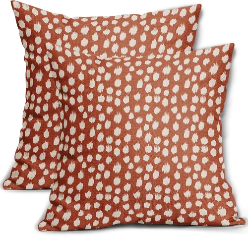 Vista 20 de Sweetshow Juego de 2 fundas de almohada de 16 x 16 pulgadas, diseño bohemio, con diseño de lunares, moderno y moderno, para exteriores, decorativas