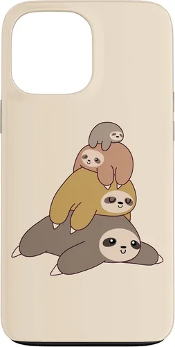 Vista 24 de Sloth Stack Cartoon Graphic Design Cute Doodle Phone Case for iPhone 17