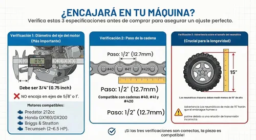 Vista 6 de FDJ Embrague Centrífugo 3/4 10 Dientes 212cc Motor Depredador Go Kart Embrague con Kit de Tornillo y Arandela