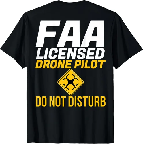 Vista 3 de Do Not Disturb FAA Certificado Drone Pilot playeradelantero y trasero, hombre L, Marino