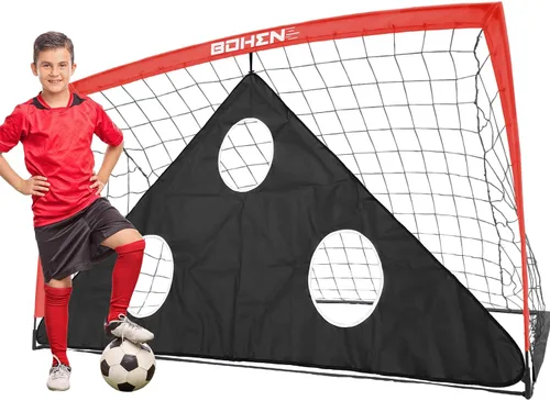 Vista 17 de BOHEN 6x4 FT Kids Soccer Goals with Carry Bag, Portable Folding Soccer Net for Backyard Training, Indoor/Outdoor Use for Youth and Adult