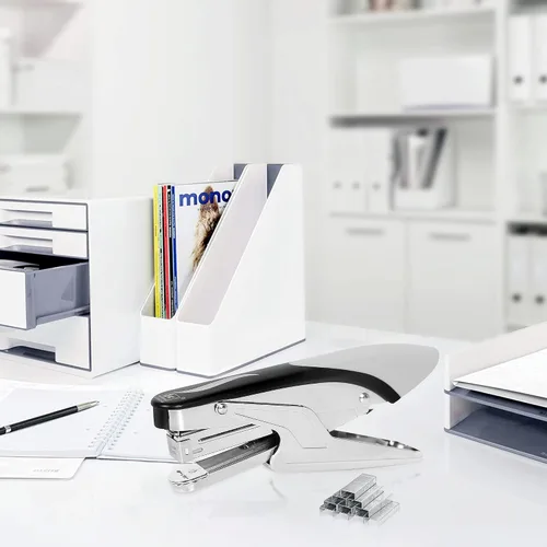 Vista 6 de Engrapadora resistente con 1000 grapas y removedor de grapas, capacidad de 20 hojas, grapadora de escritorio de oficina para engrapar el hogar