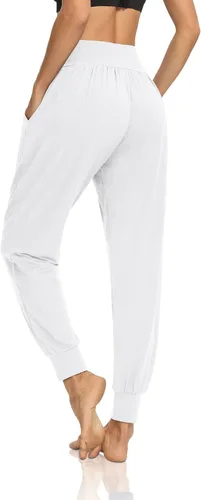 Vista 4 de DIBAOLONG - Pantalones deportivos holgados para mujer, para entrenamiento, yoga o descanso, cómodos, con bolsillos