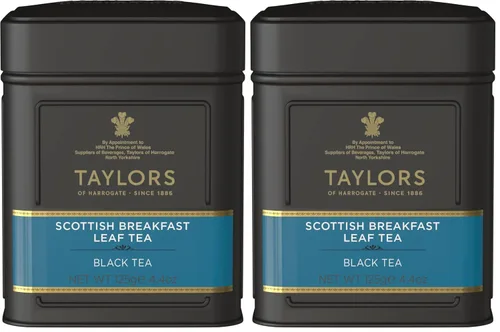 Vista 10 de Taylors of Harrogate Pétalo de rosa de China, té negro, hoja suelta, lata de 4.41 onzas, fragante, delicado y floral, con cafeína, té de hoja entera