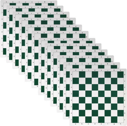 Vista 5 de WE Games Tablero de ajedrez enrollable para torneos, vinilo con cuadrados verdes