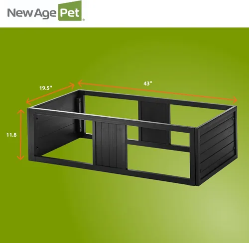 Vista 7 de New Age Pet ECOFLEX - Apilador Mojave grande negro para hábitats de reptiles 10 años de garantía limitada del fabricante Diseño apilable, se