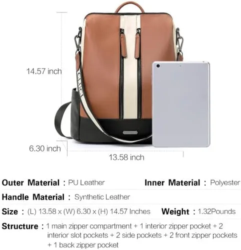 Vista 3 de CLUCI Mochila para mujer, paquetes con mochila para niños y niñas