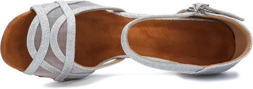 Vista 4 de Akanu Zapatos de baile latino para mujer, zapatos de baile de salsa