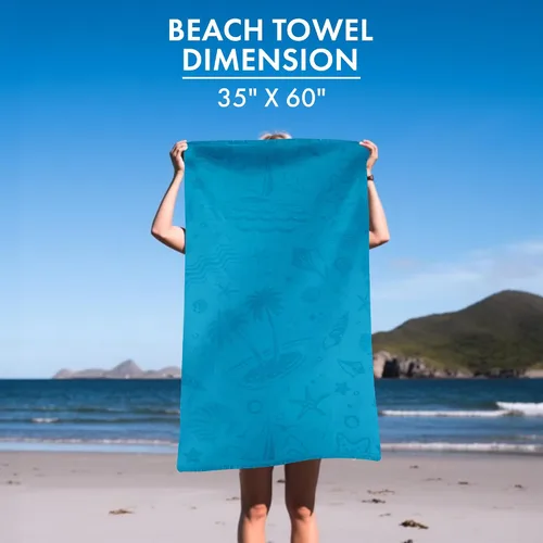 Vista 5 de Towels Beyond - Toalla de playa turca, 100% algodón turco, sin arena, de secado rápido, altamente absorbente, lino de tejido suave peshtemal