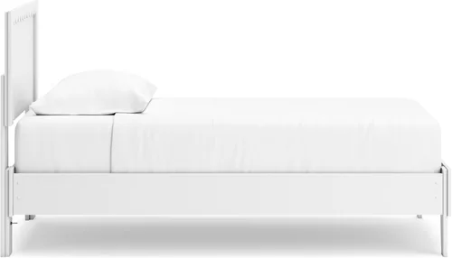 Vista 12 de Signature Design by Ashley Hallityn - Cama de plataforma casual de doble panel, no necesita base o somier, color blanco