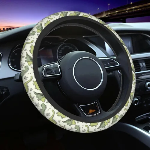 Vista 9 de Cintas multicolor para concientización sobre el cáncer, cubierta para volante de automóvil, accesorios lindos para mujeres y niñas, universal de 15