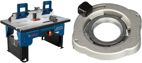 Vista 3 de BOSCH RA1141 Mesa de enrutador portátil de sobremesa y RBS006 Juego de brocas de enrutador multiusos con punta de carburo de 1/4 pulgadas, 6 piezas