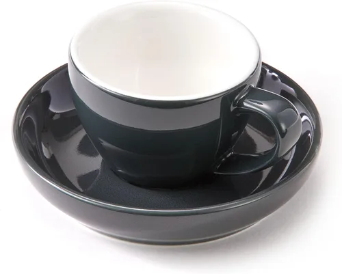 Vista 5 de Tazas y platillos de café expreso - Demitasse de 3 onzas para café, juego de 4, colores surtidos (moderno)