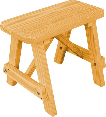 Vista 39 de Furniture Barn USA Banco tradicional de pino tratado a presión de 2 pies, tinte de cedro