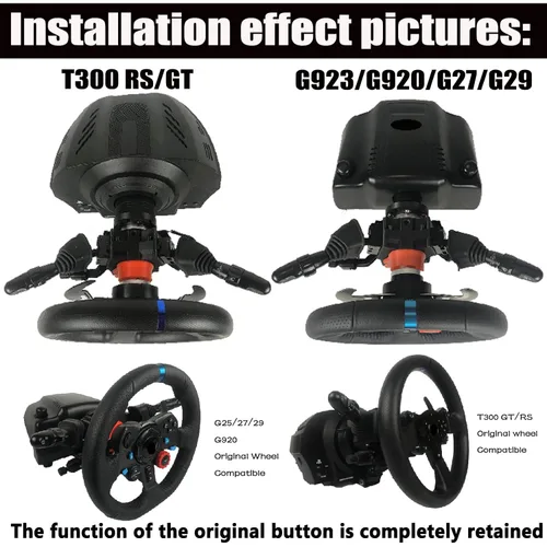 Vista 8 de Obokidly Upgrade Type DIY Racing Simulator Steering Wheel Turn Signal Wiper Lever Switch For Logitech G27 G29 G920 G923 Logitech Thrustmaster T300