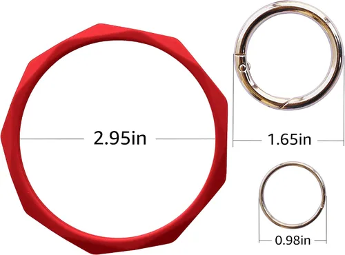 Vista 37 de Llavero pulsera de silicona para mujeres y niñas en forma de diamante