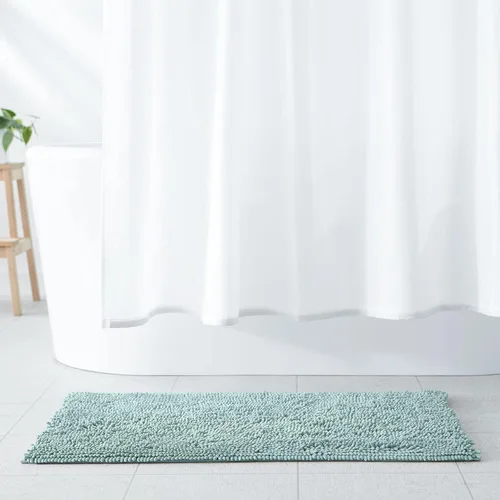 Vista 9 de Amazon Basics - Alfombra antideslizante de microfibra absorbente y mullida para baño, 21" x 34", color lavanda