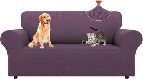 Vista 8 de LURKA Fundas elásticas para silla y sofá de 1 pieza, Fundas para sofá con protector elástico en la parte inferior para niños y perros