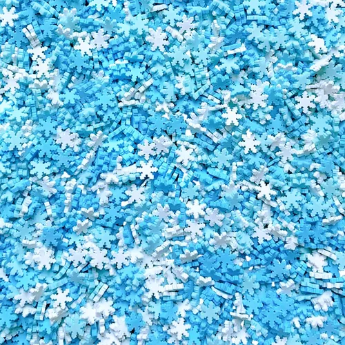 Vista 12 de EHOPE - Rodajas de arcilla de polímero blancas con forma de copo de nieve para decoración de uñas, manualidades DIY, pasteles, fundas para teléfono