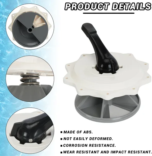 Vista 3 de 270067 Kit de reemplazo de conjunto de válvula superior de 2 pulgadas para Pentair Hi-Flow Top y Side Mount Pool Spa Multiport Valve 261177 261173