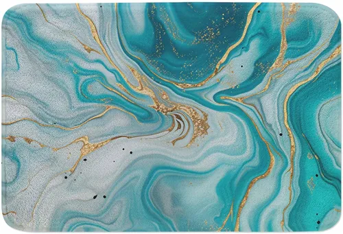 Vista 12 de Tapete de baño con flores abstractas para baño, diseño de peonía colorida, crisantemo, loto, magnífica, especial, tapete de baño, tapete de puerta