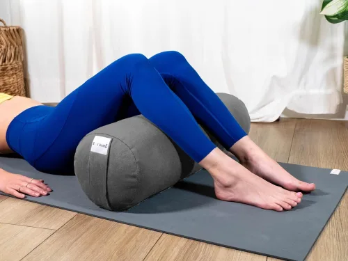 Vista 123 de Sol Living Almohada de yoga rectangular para meditación, accesorios de meditación de algodón, almohada de meditación restaurativa de yoga, almohada