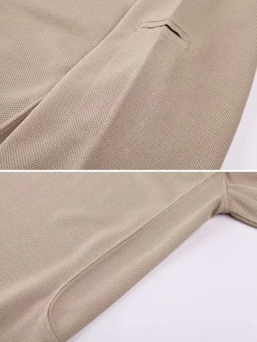 Vista 4 de MAGCOMSEN Camisas polo para hombre, 3 botones, secado rápido, manga larga, tácticas, camisa de golf