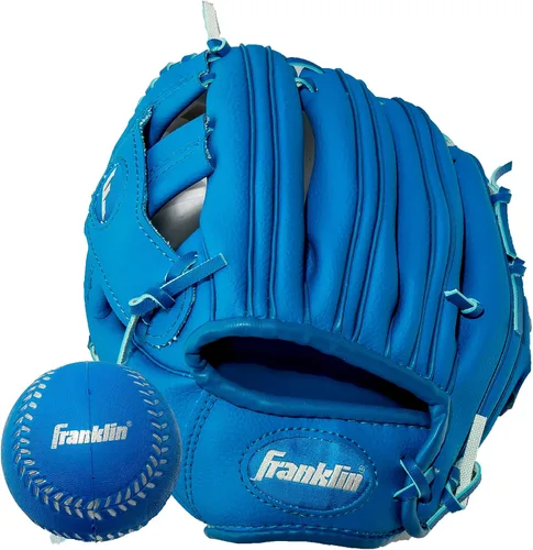 Vista 12 de Franklin Sports Guantes de béisbol para niños, guantes de teeball RTP para jóvenes + juego de pelotas, guantes de teeball para niños y niñas, niños