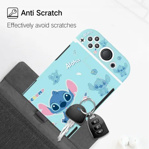 Vista 2 de PERFECTSIGHT Funda protectora compatible con Nintendo Switch OLED Funda delgada antiarañazos a prueba de golpes para NS Switch y Joy-Con, bonita