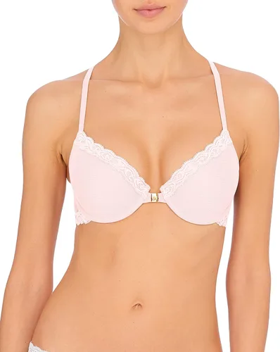 Vista 5 de Natori sostén con diseño, cierre al frente y parte trasera en forma de T para mujer Cafe